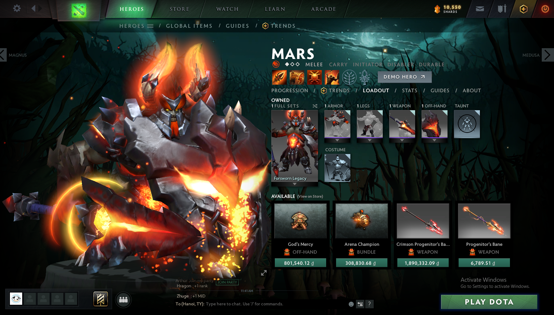 Legend II | MMR: 3210 - Behavior : 9370