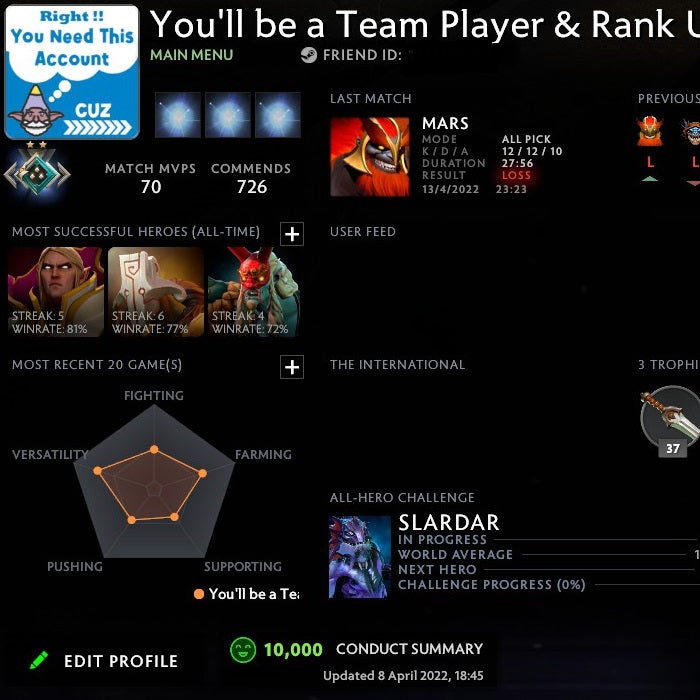 Crusader II| MMR:1670 - Behavior : 10000