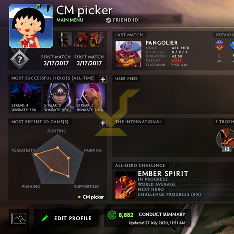 Uncalibrated | MMR: TBD - Behavior: 8882