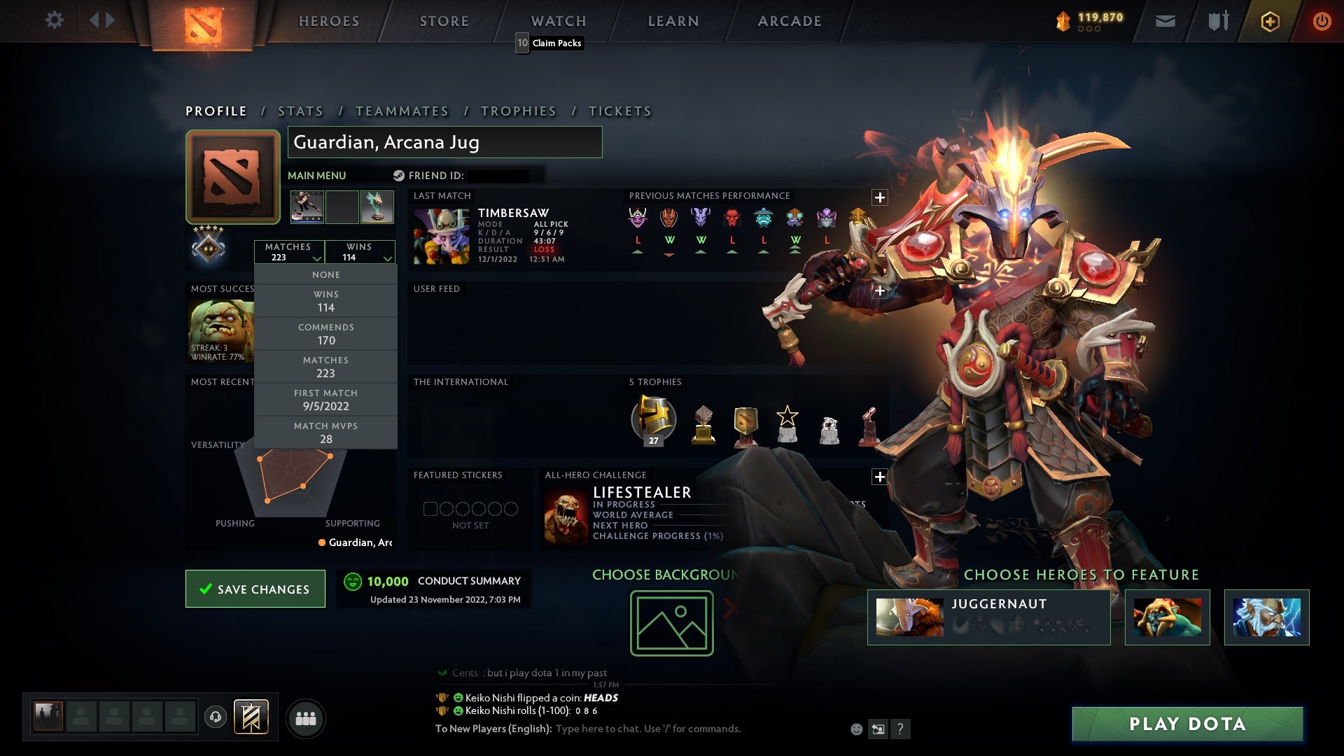 Guardian V | MMR: 1390 - Behavior: 10000