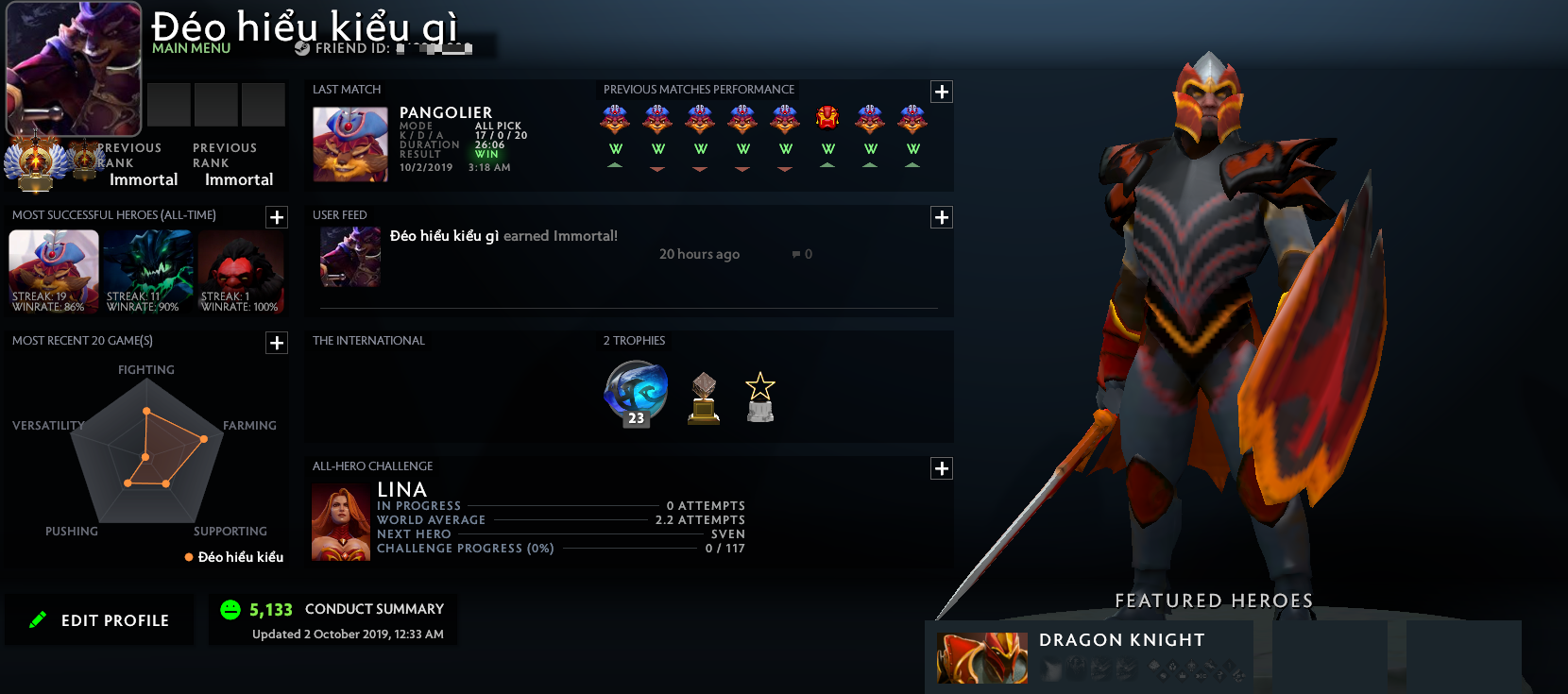 Immortel | Noyau : 6746 / Prise en charge : à déterminer