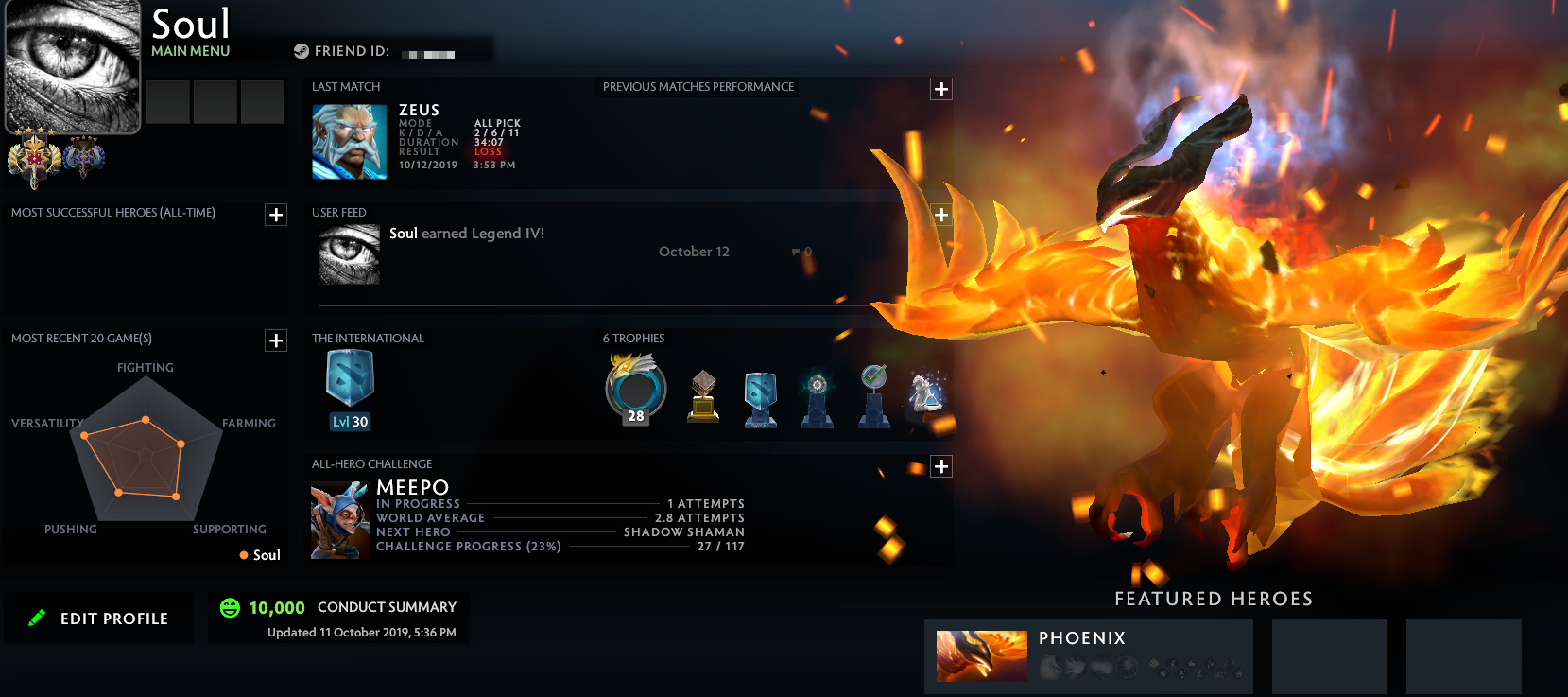 Légende V | Noyau : 3550 / Prise en charge : 3606 | CONDUITE : 10000