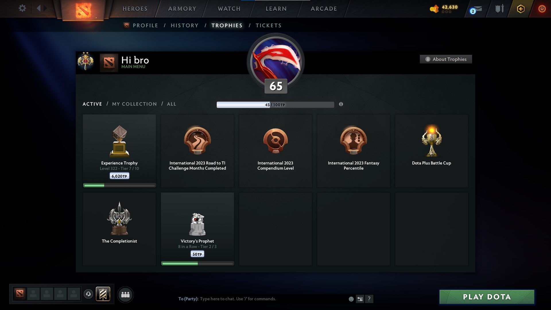 Legend II | MMR: 3216 - Behavior: 8750 - Communication: 8750