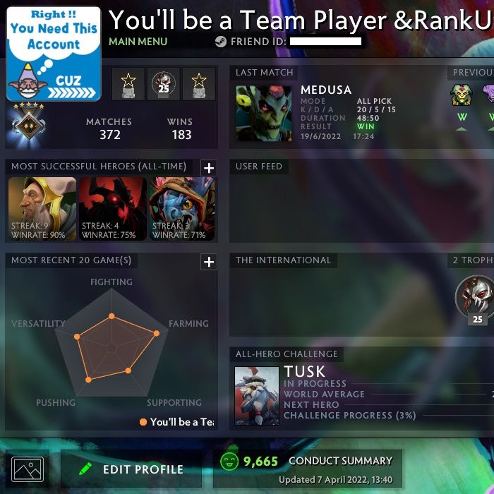 Guardian V | MMR: 1400 - Behavior: 9662