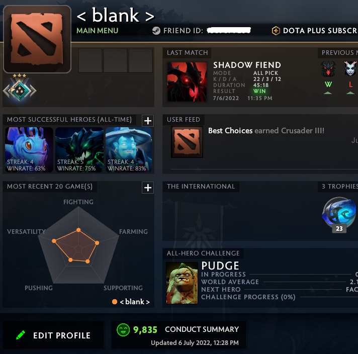 Crusader III | MMR: 1780 - Behavior: 9835