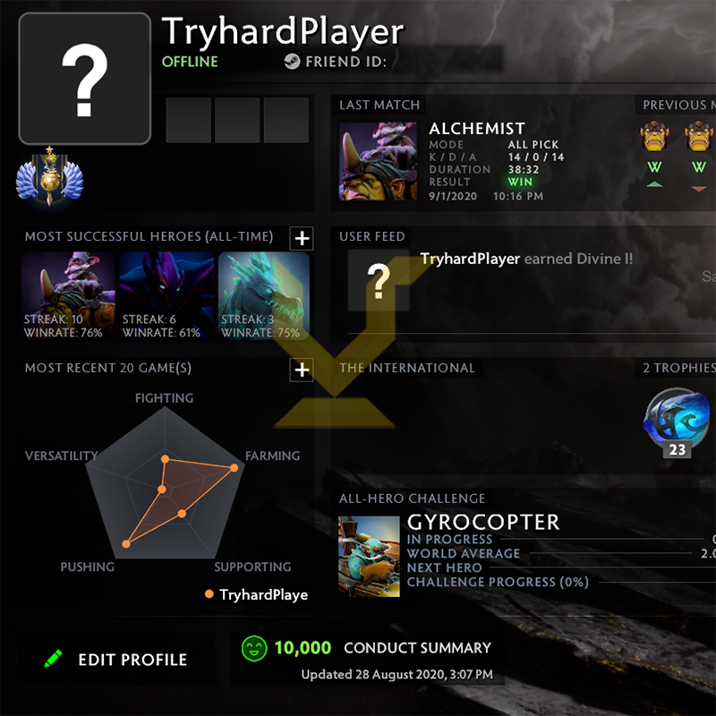 Divin I | MMR : 4720- Comportement : 10000