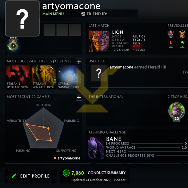 Héraut III | MMR : 280 - Comportement : 7060