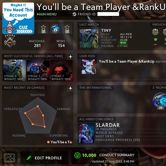 Gardien V | MMR : 1400 - Comportement : 10000