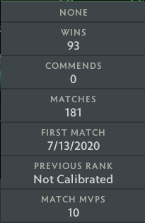 Not Calibrated | MMR: TBD - Behavior: 10000