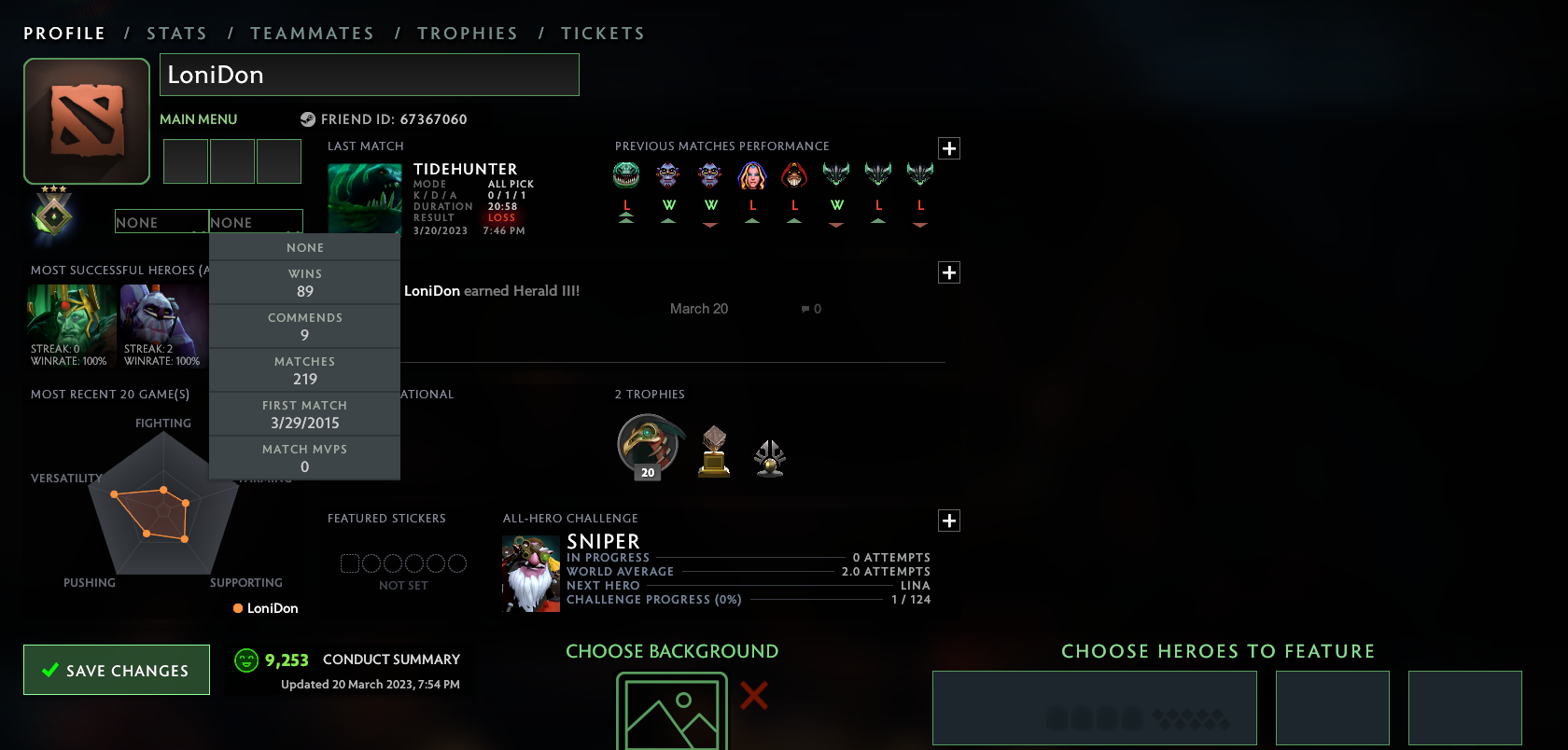 Herald III | MMR: 420 - Behavior: 9253