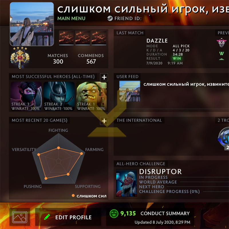 Legend IV | MMR: 3570 - Behavior: 9135