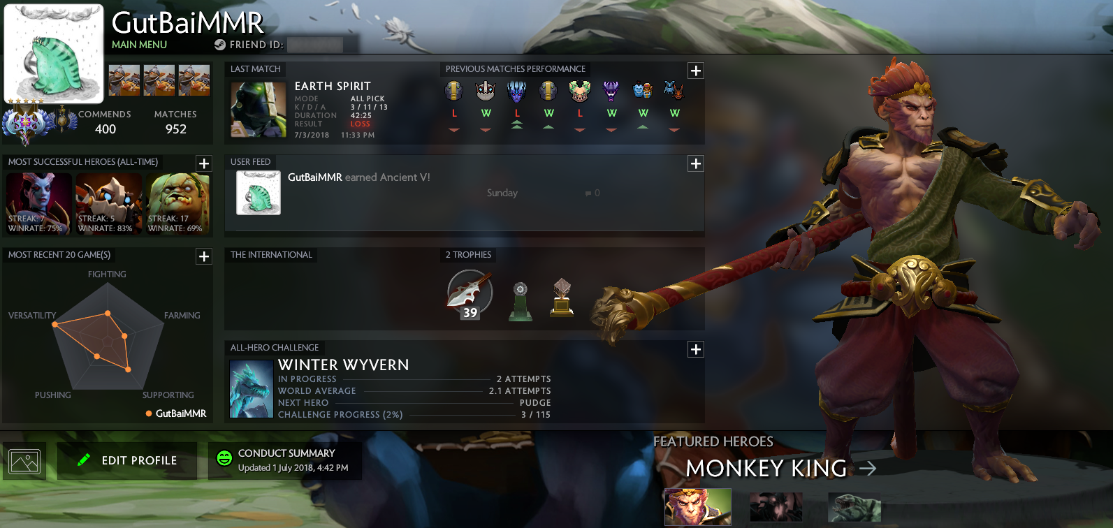 Ancien V | MMR : 4980 / à déterminer