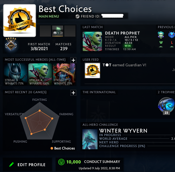 Gardien V | MMR : 1520 - Comportement : 10000