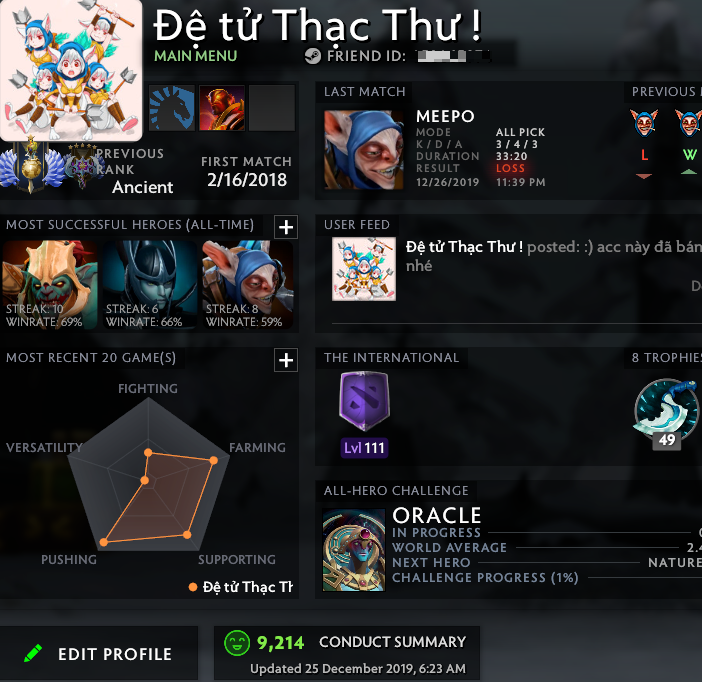 Ancient V | Core: 4639 / Support : 4482