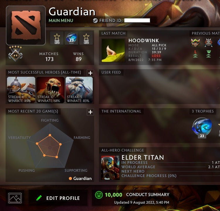 Guardian V | MMR: 1450 - Behavior: 10000