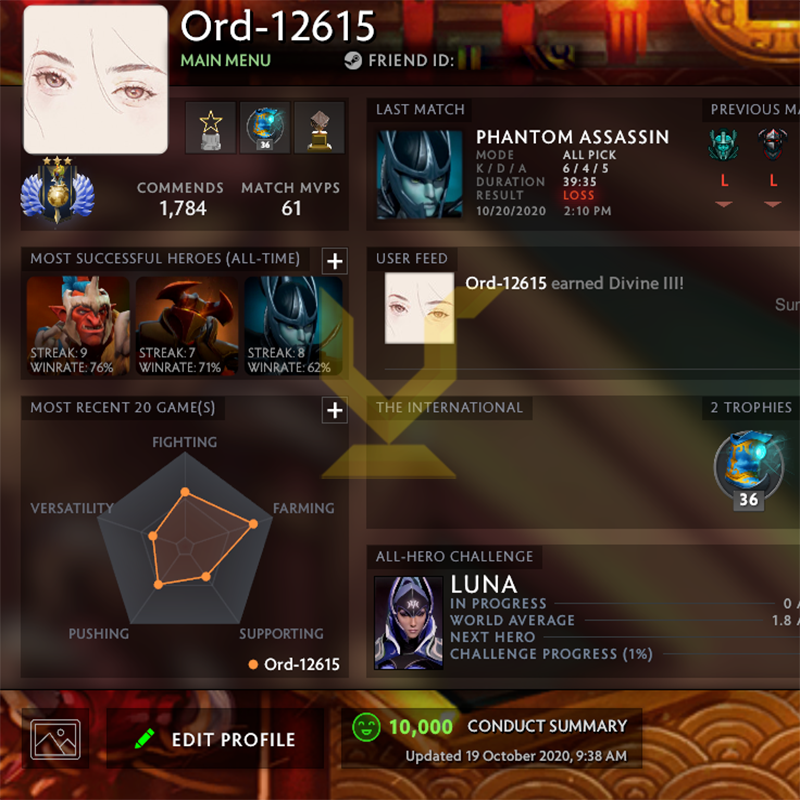 Divin III | MMR : 5120 - Comportement : 10000