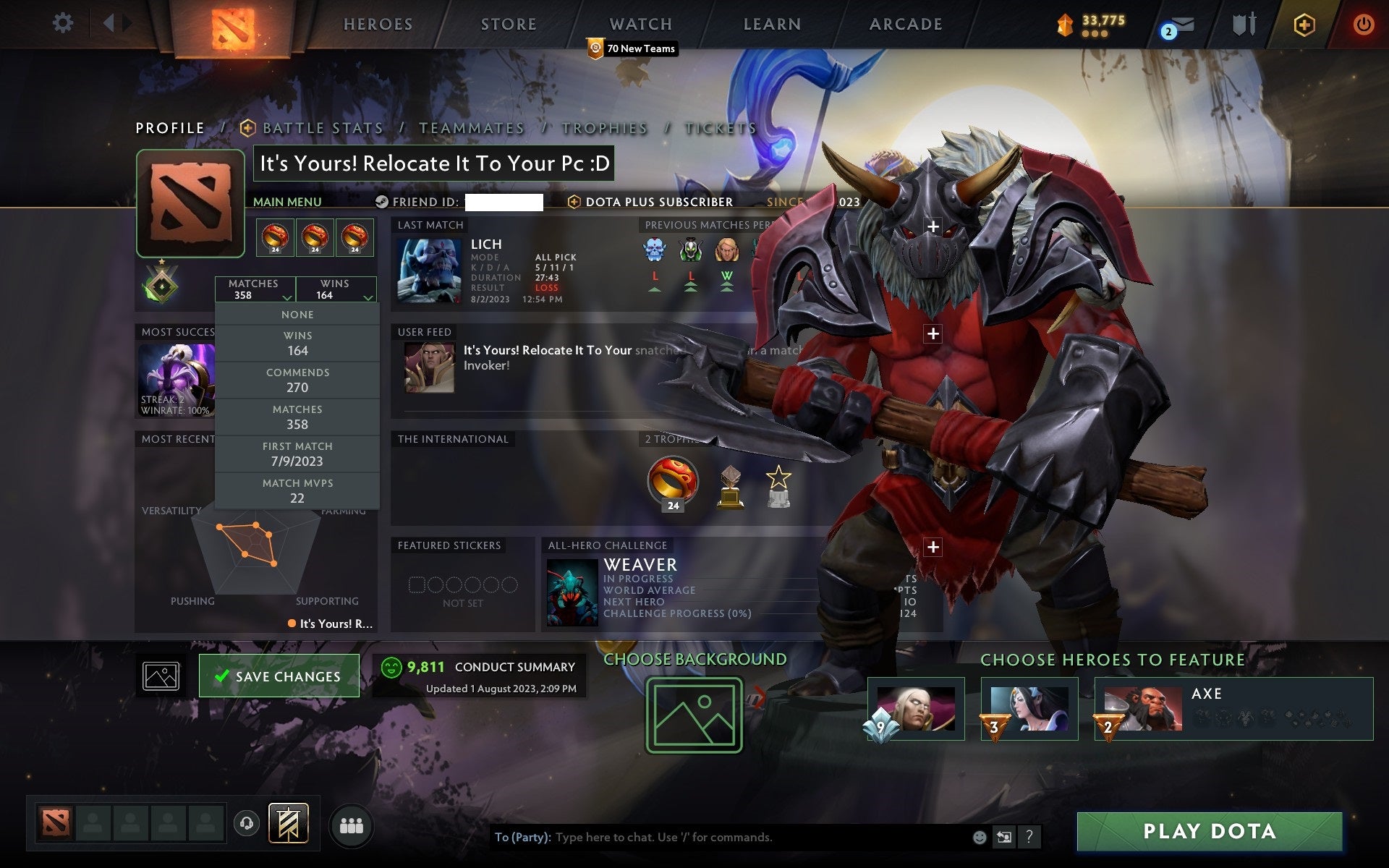 Herald I | MMR: 1 - Behavior: 9811