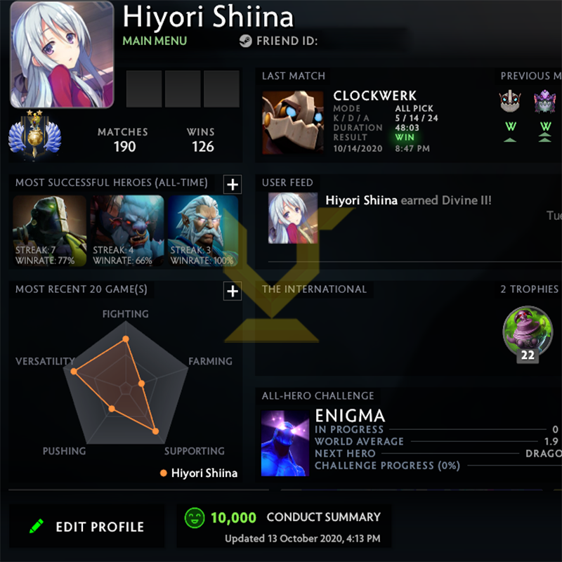 Divin II | MMR : 5020 - Comportement : 10000