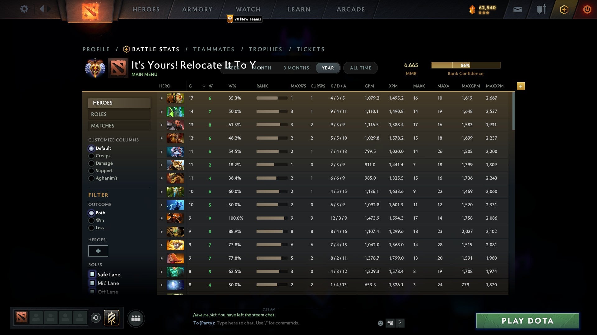 Immortal | MMR: 6665 - Behavior: 12000 - Communication: 12000