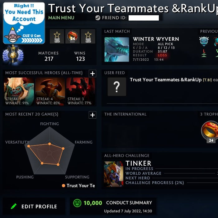 Divine I | MMR: 4640 - Behavior: 10000