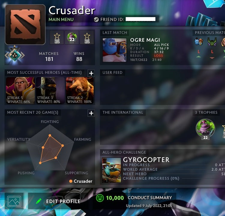 Crusader I | MMR: 1630 - Behavior: 10000