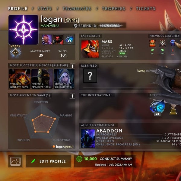 Guardian V | MMR: 1410 - Behavior: 10000