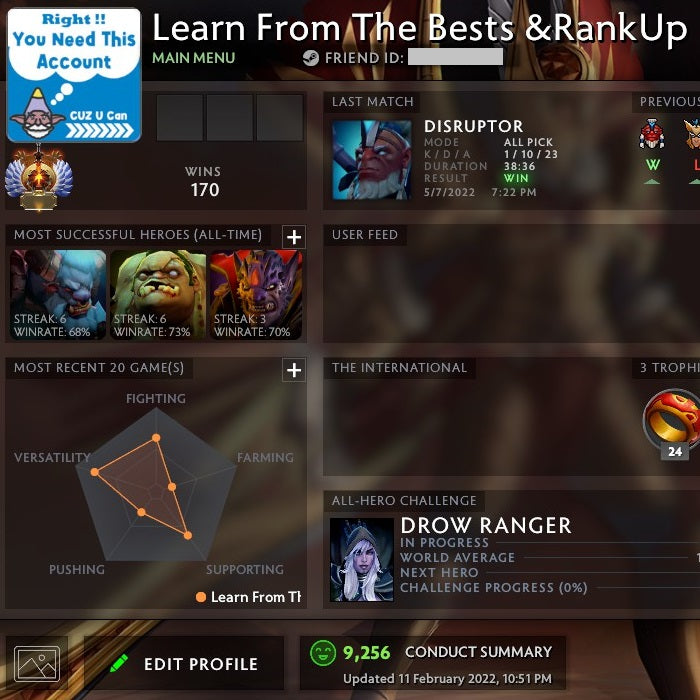 Immortal | MMR: 5910 - Behavior: 9256