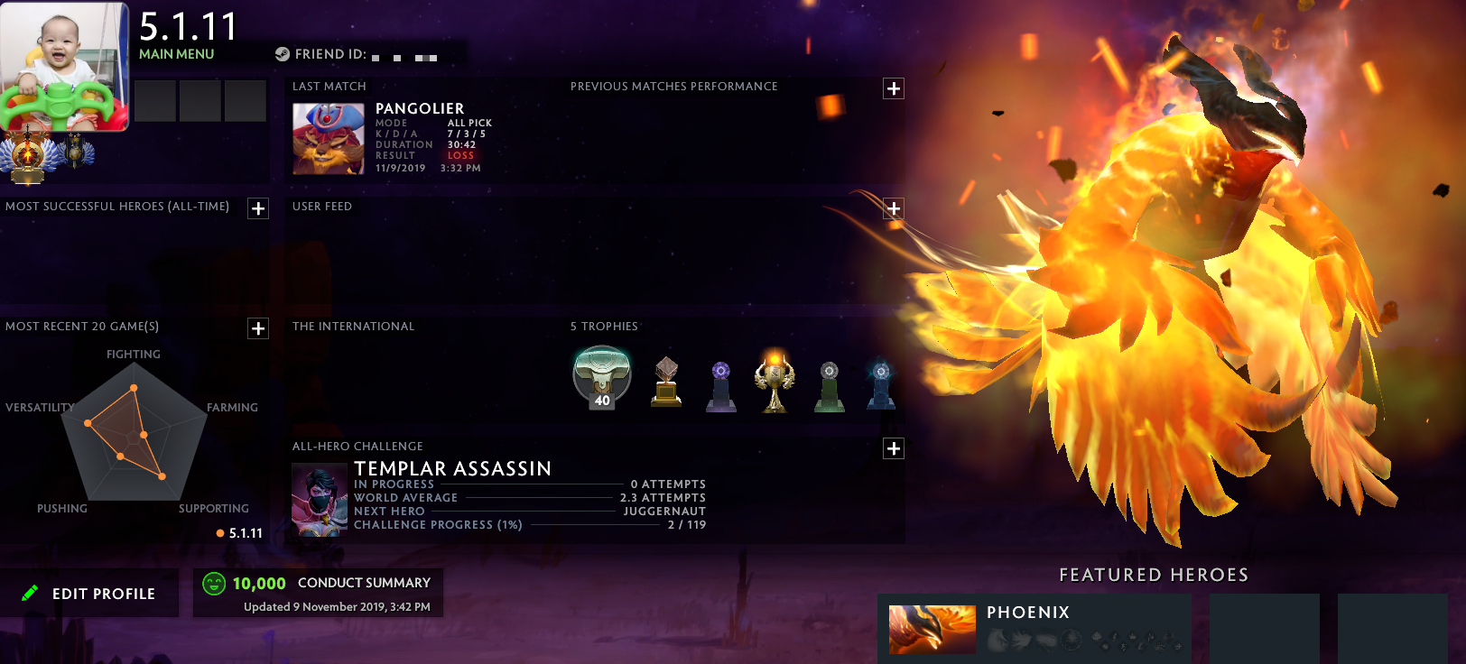 Immortel | Noyau : 5696 / Prise en charge : 5498 | Conduite : 10000