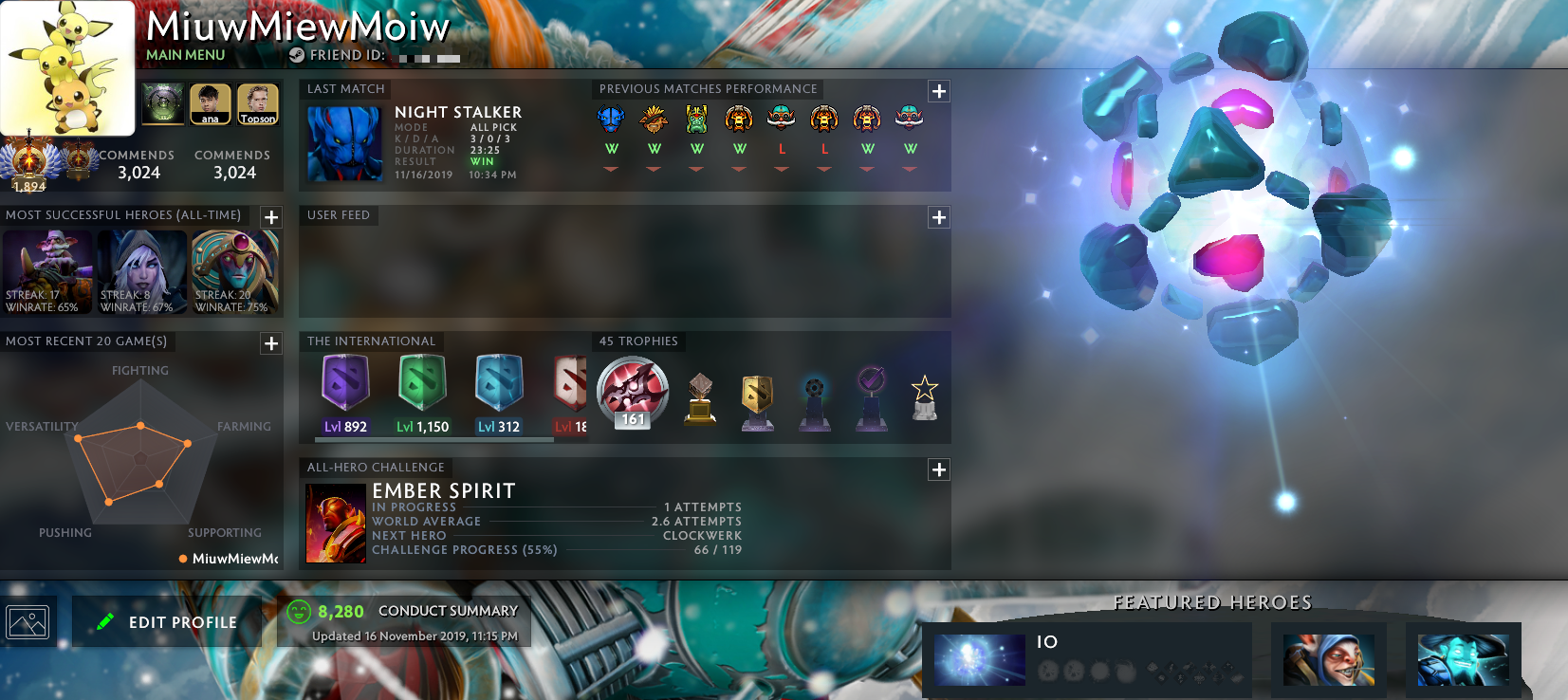 Immortel | Noyau : 6028 / Prise en charge : 5690 | Conduite : 8280