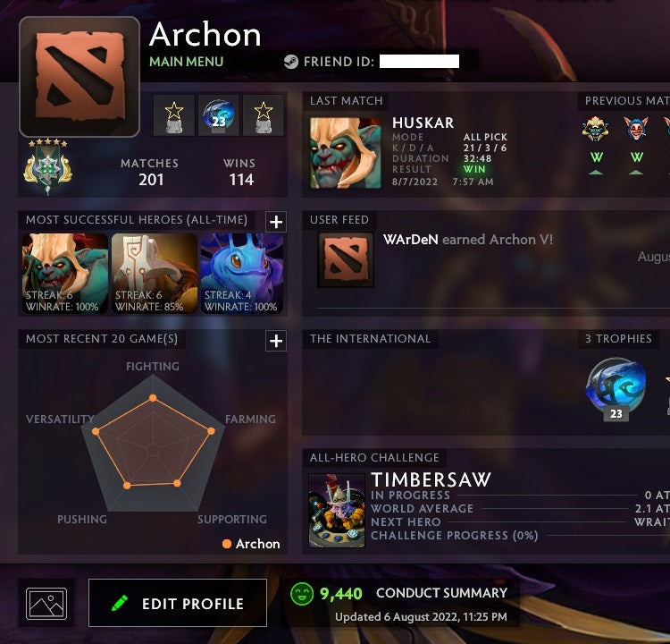 Archonte V | MMR : 2990 - Comportement : 9440