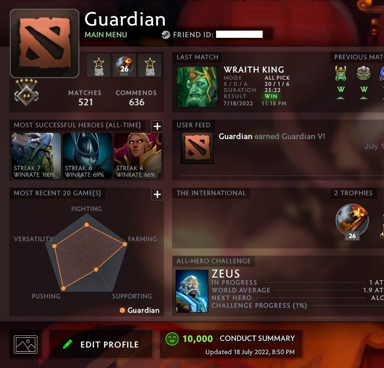 Guardian V | MMR: 1530 - Behavior: 10000