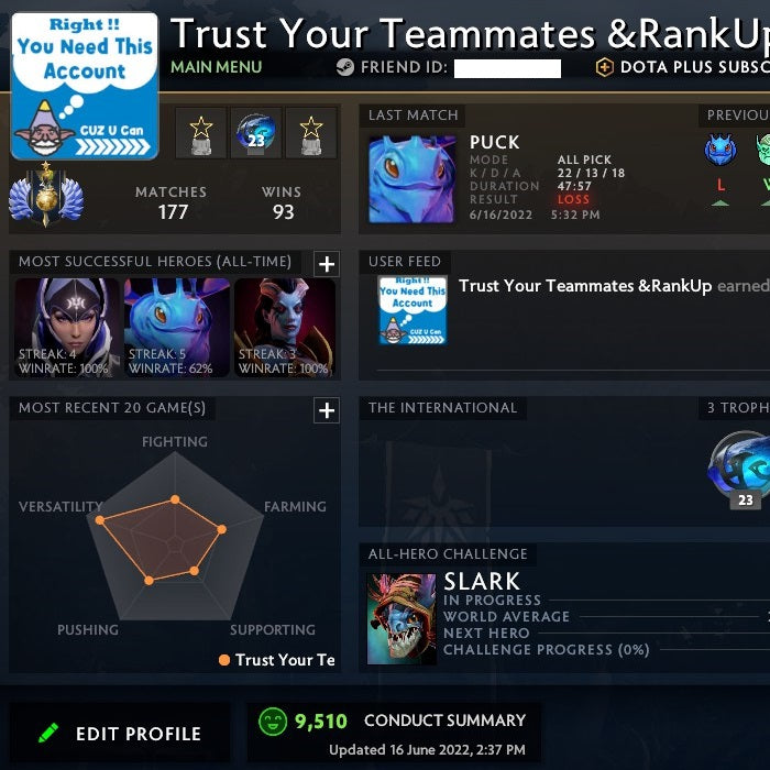 Divine I | MMR: 4790 - Behavior: 9510