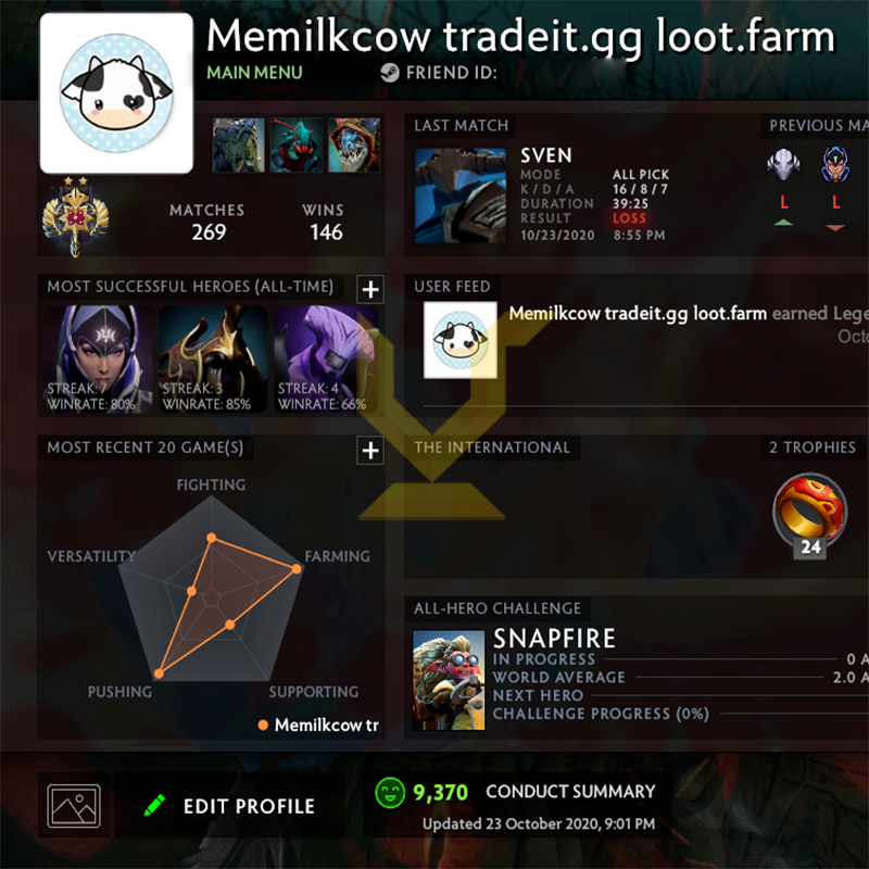 Légende II | MMR : 3210 - Comportement : 9370