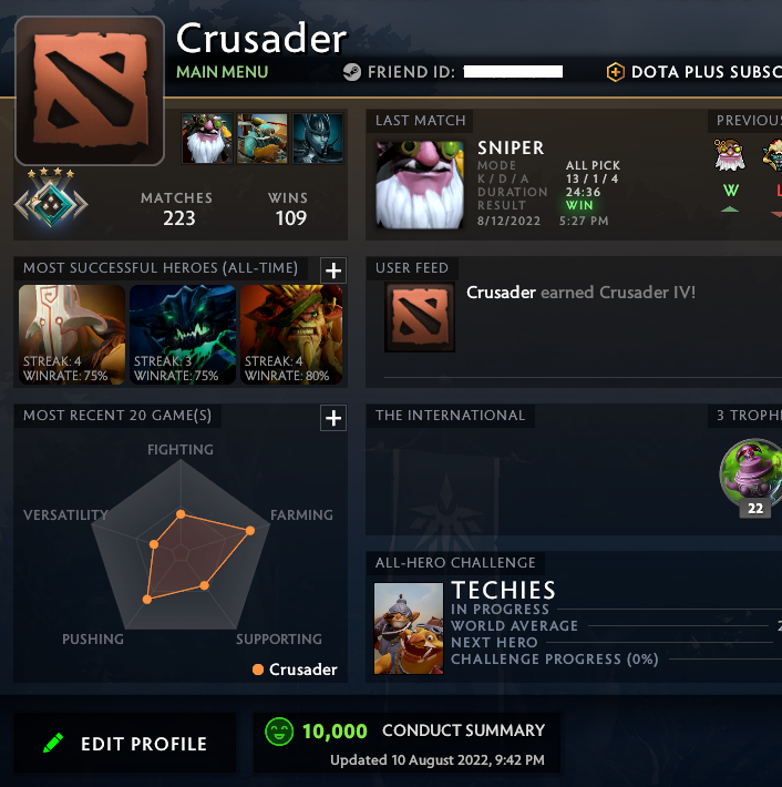 Crusader IV | MMR: 2060 - Behavior: 10000
