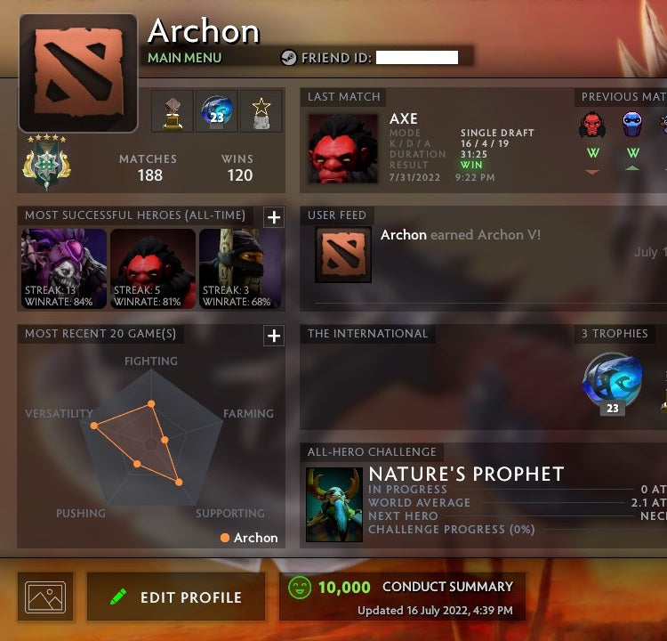 Archonte V | MMR : 2980 - Comportement : 10000