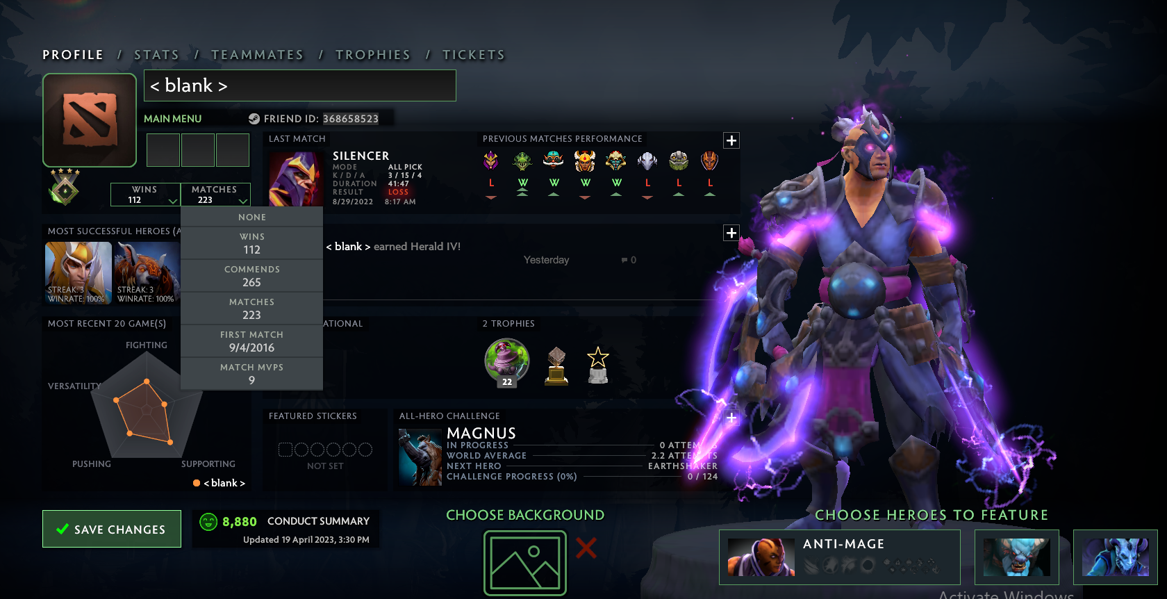 Herald IV | MMR: 530 - Behavior: 8880