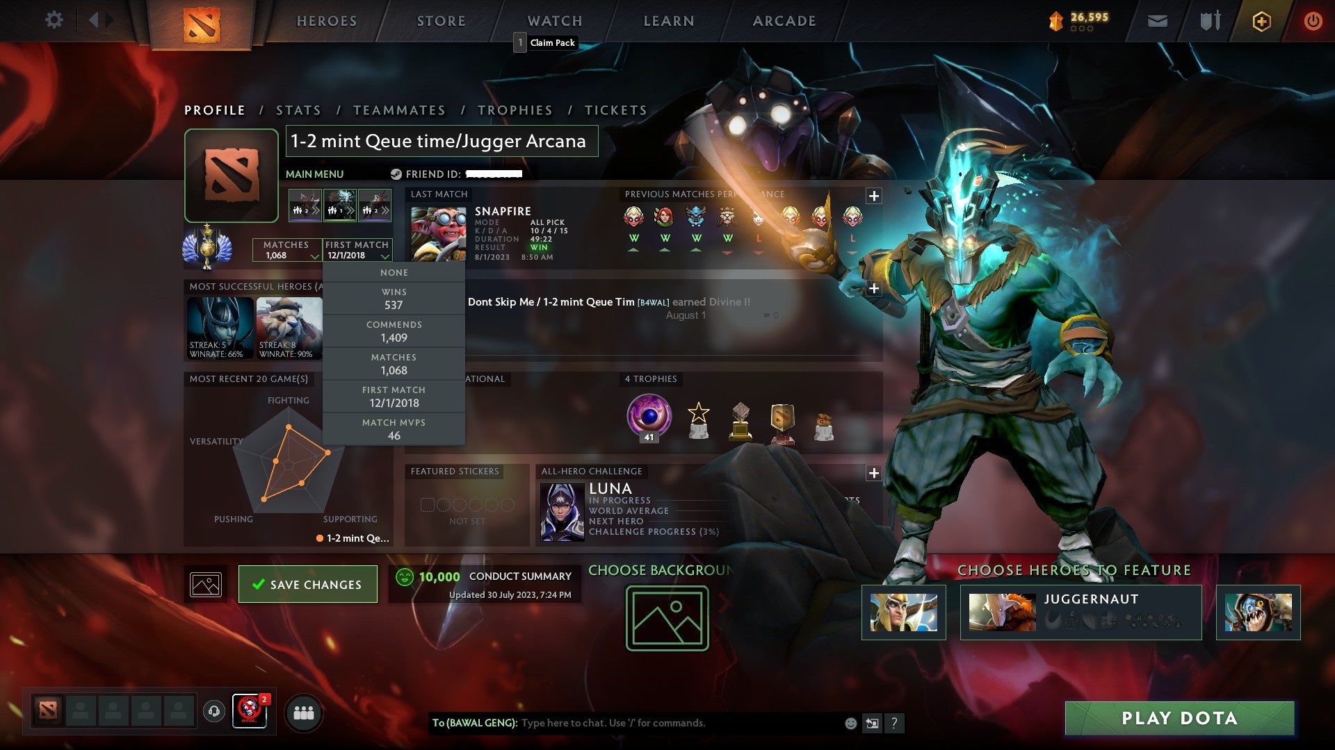 Divine I | MMR: 4628 - Behavior: 10000