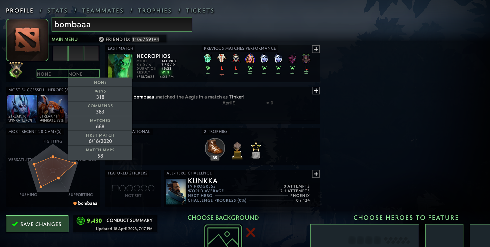 Herald V | MMR: 550 - Behavior: 9430