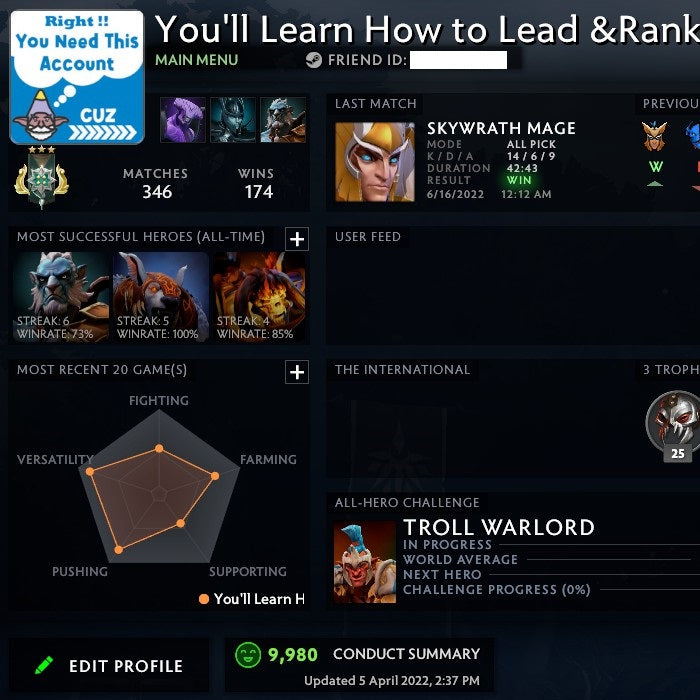 Archonte III | MMR : 2660 - Comportement : 9980