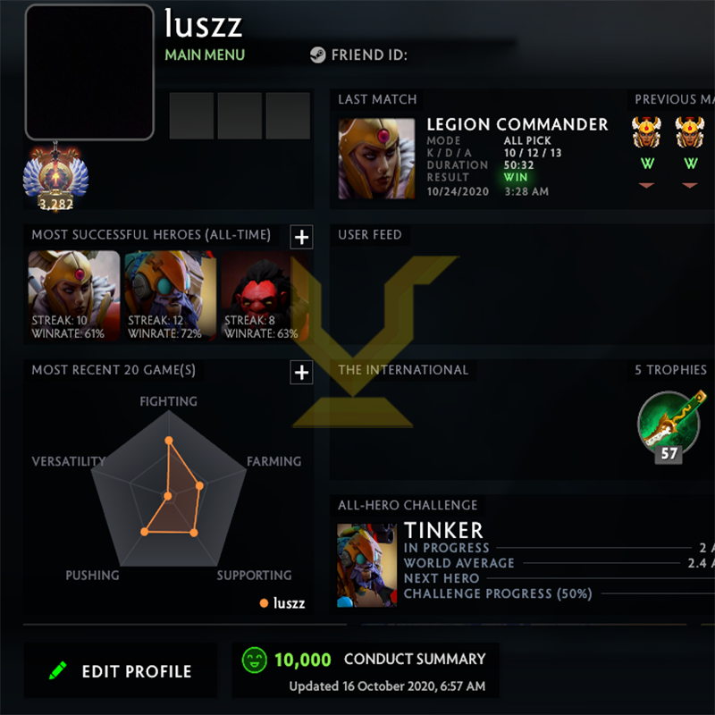 Immortel | MMR : 6000 - Comportement : 10000