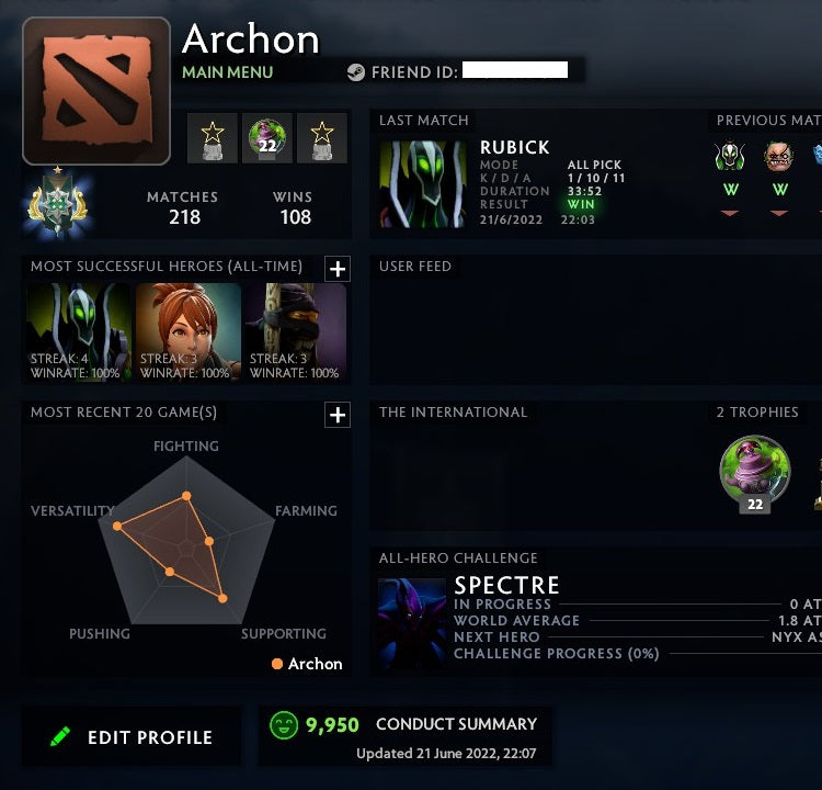 Archonte Ier | MMR : 2420 - Comportement : 9950