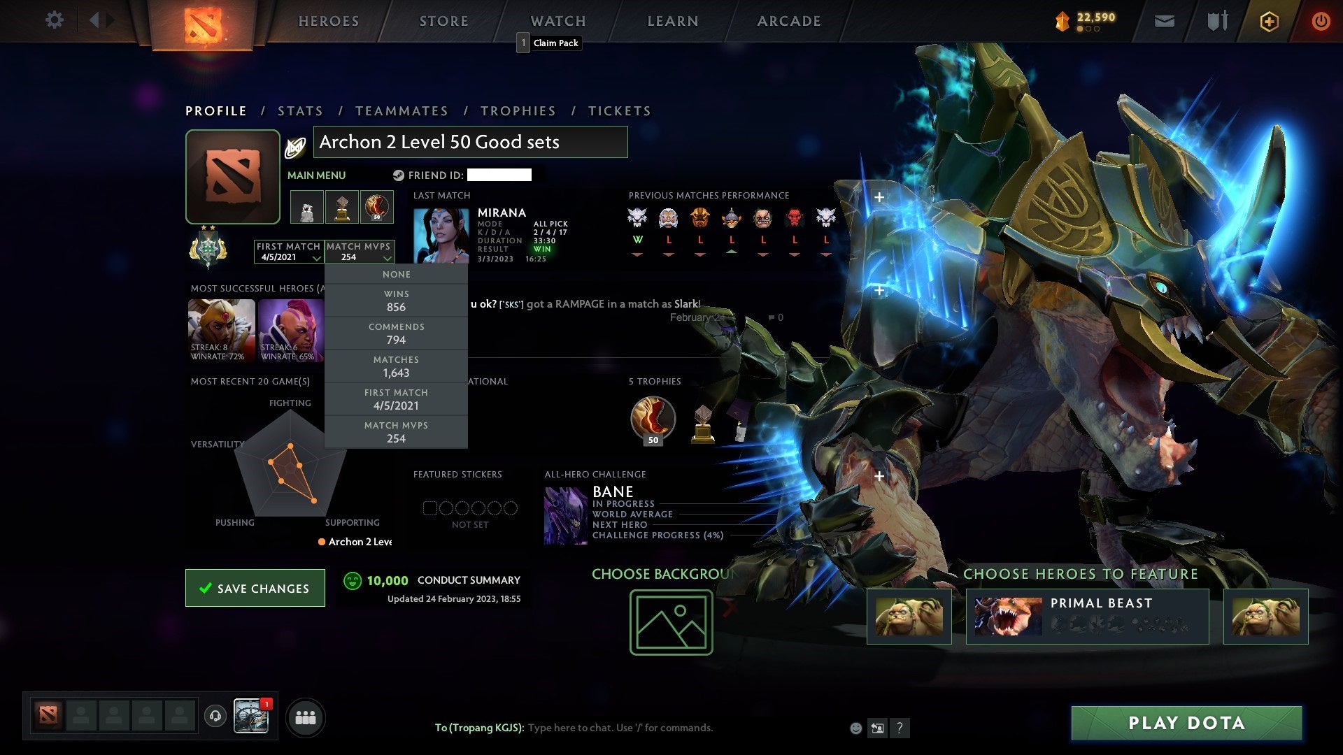 Archon II | MMR: 2350 - Behavior: 10000