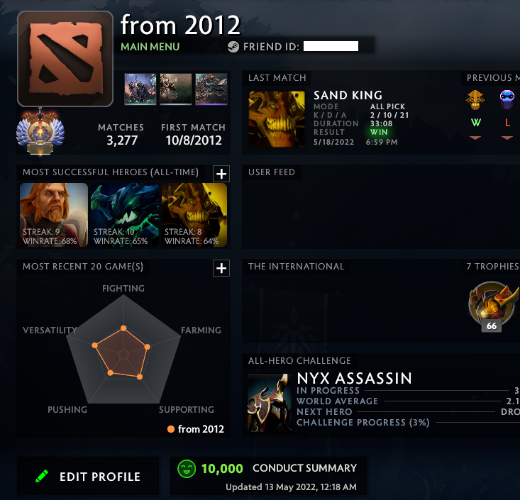 Immortel | MMR : 5640 - Comportement : 10000