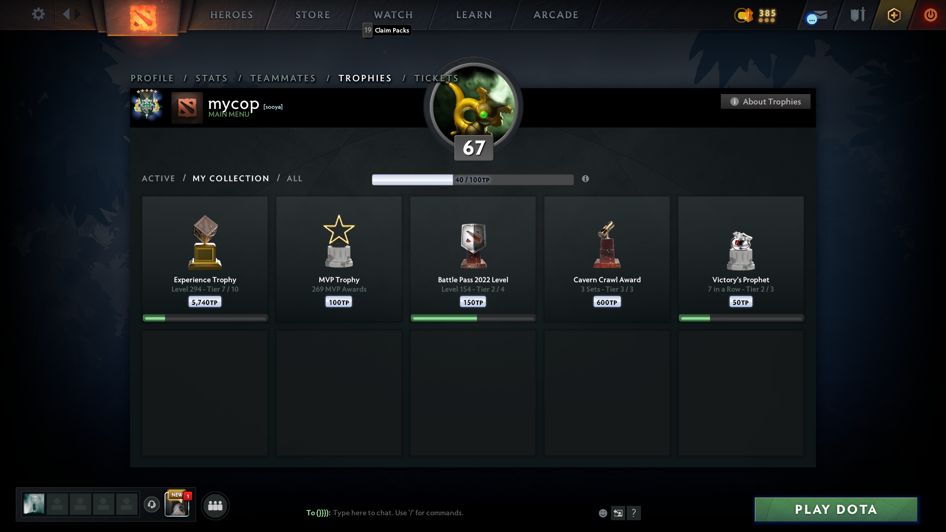 Archon V | MMR: 2909 - Behavior: 9715