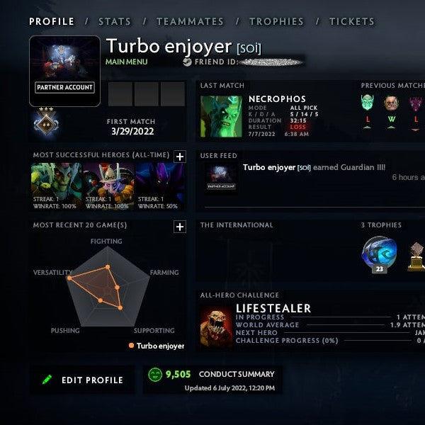 Gardien III | MMR : 1160 - Comportement : 9505