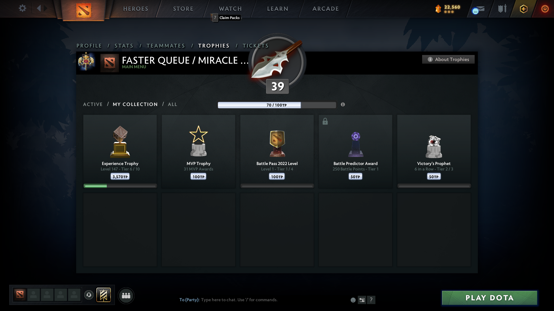 Legend I | MMR: 3192 - Behavior: 9440