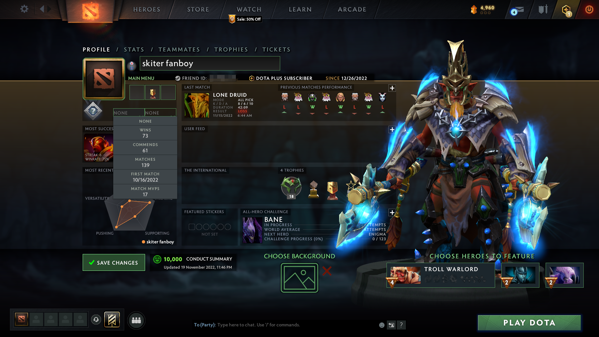 Not Calibrated | MMR: TBD - Conduct: 10000