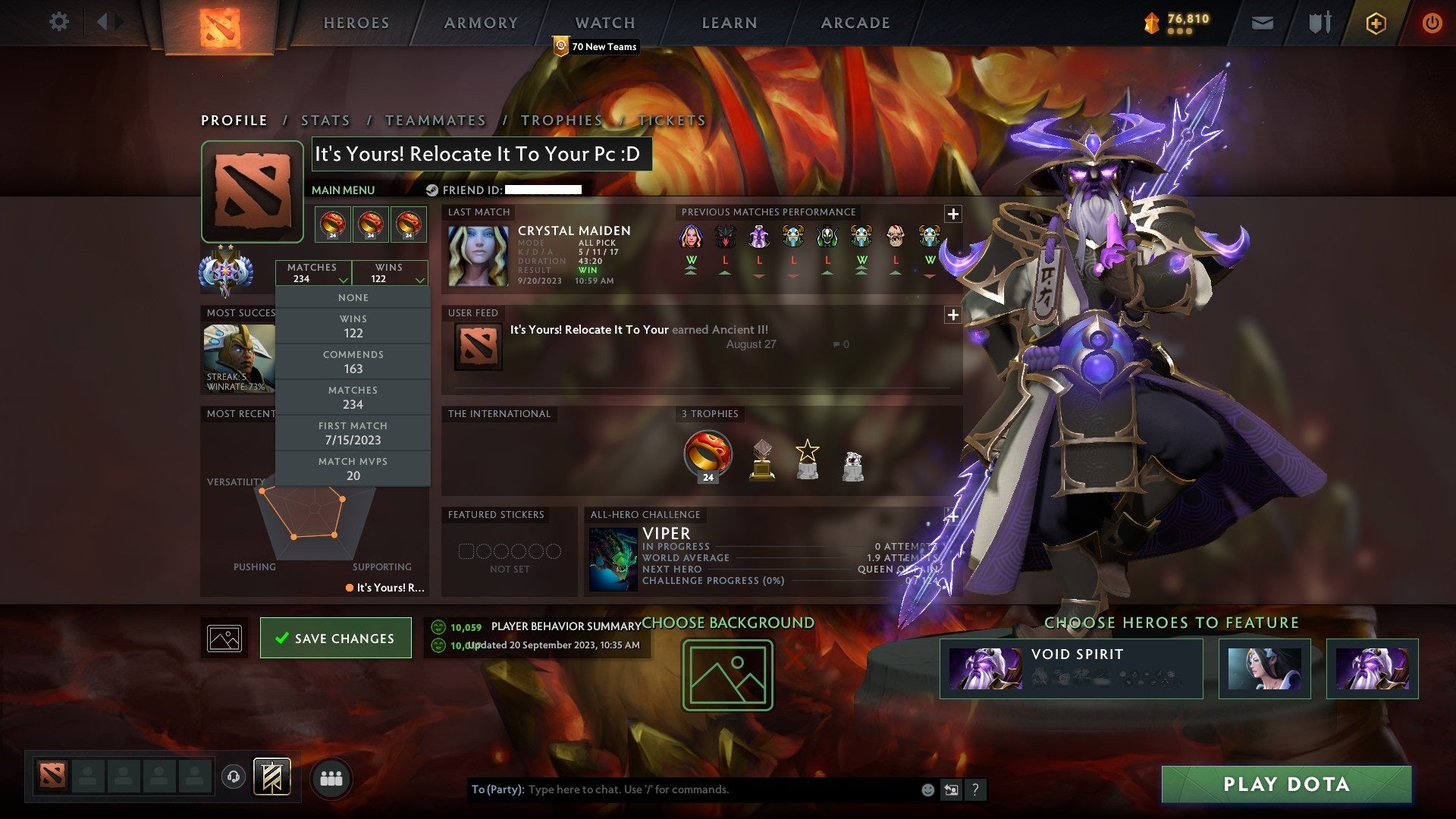 Ancient II | MMR: 3987 - Behavior: 10059 - Communication: 10059