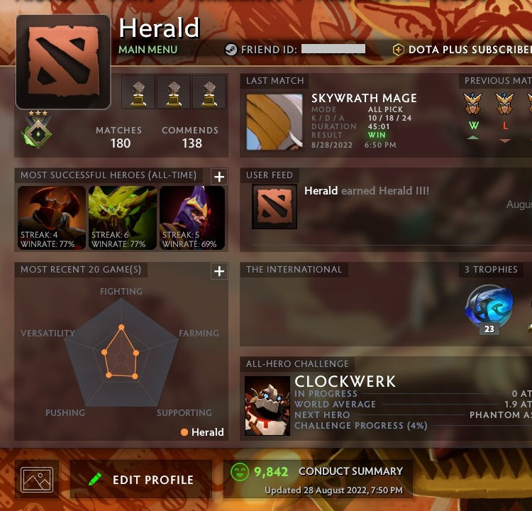 Herald III | MMR: 370 - Behavior: 9842