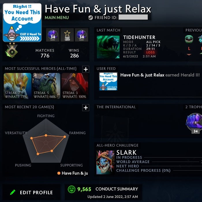 Héraut II | MMR : 10 - Comportement : 9565